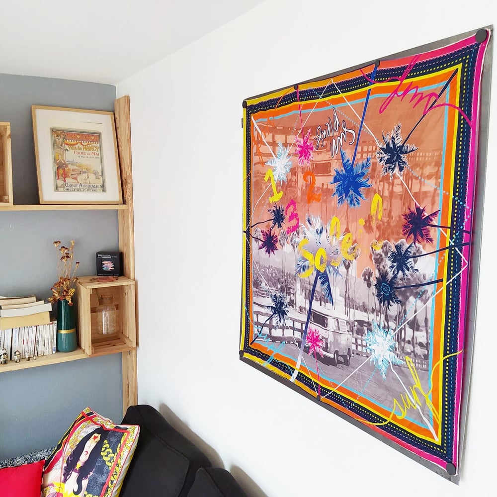 Enssoie 123 SOLEIL, Le Grand Foulard (carré en soie de 90/90cm)