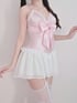 Luna dress - Satin pink (2 bows option) Image 4
