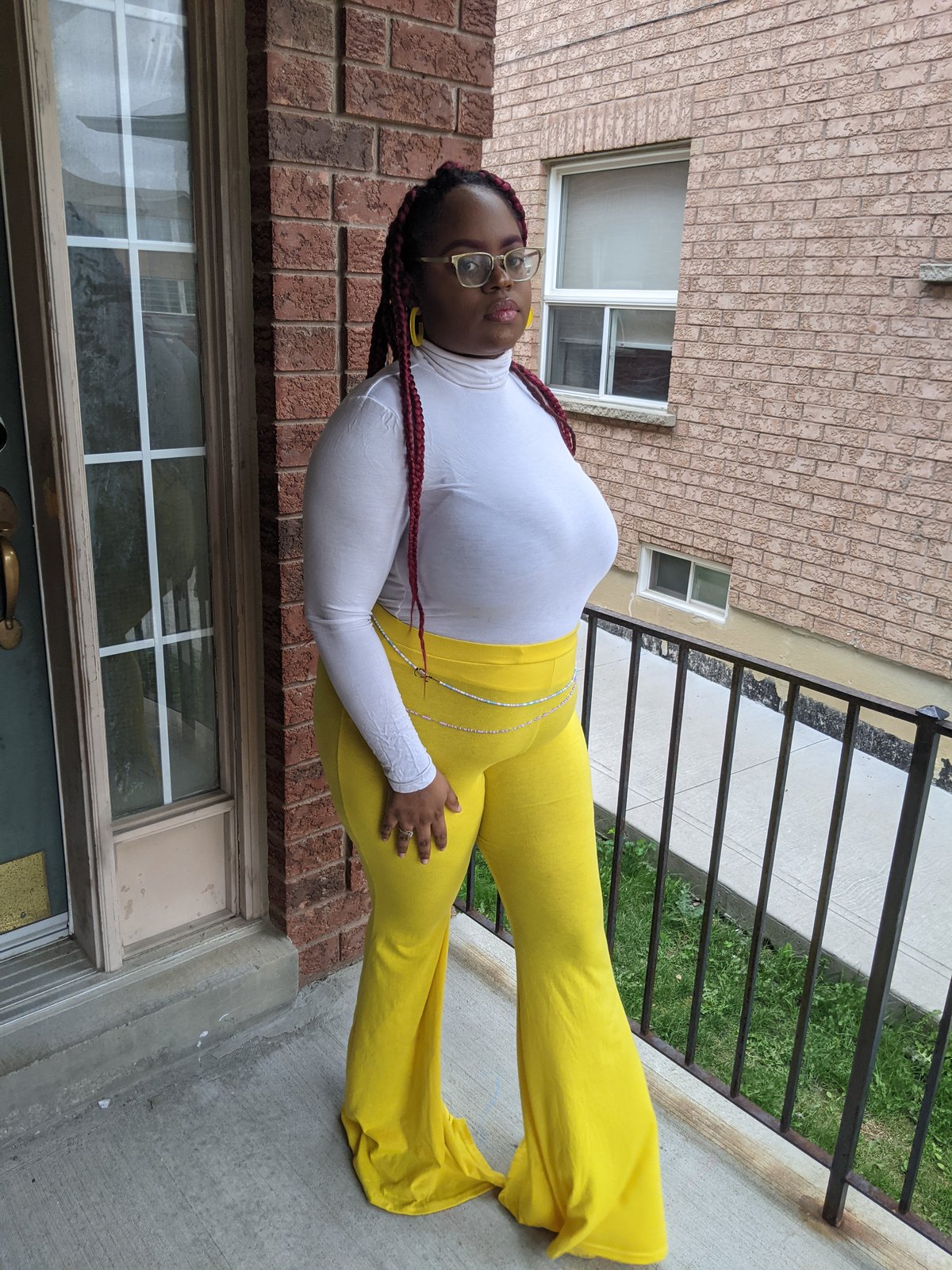 Yellow Issa Comfy Flared Pants LIMITED 