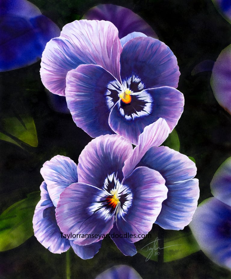 Funky Purple Flowers (The wife says they are called Pansies, so there!)