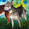 Ritratto  ARTISTICO ad acquerello e matite del tuo cane/gatto