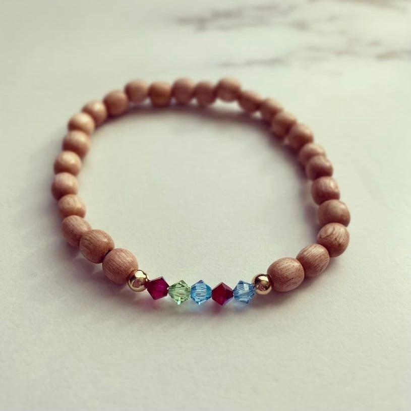 Image of Swarovski Birthstone Beaded Bracelet