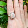 Custom mexican fire opal ring
