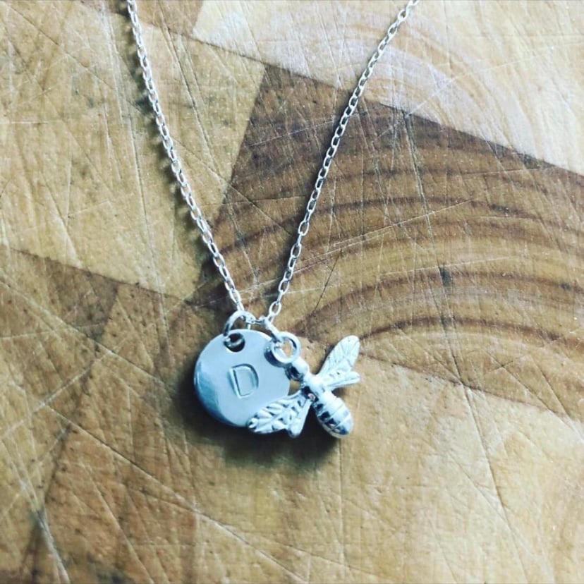 Image of Sterling Silver Bee Necklace