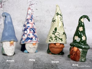 Image of Handmade Stoneware Gnome for Home and Holiday Decor