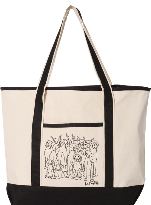 Great Dane Canvas Tote | Crowd of Dogs