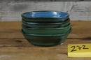 Image 2 of Medium green cat bowls, set of 4