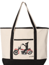 Great Dane Canvas Tote |Great Dane Riding a Harley Davidson