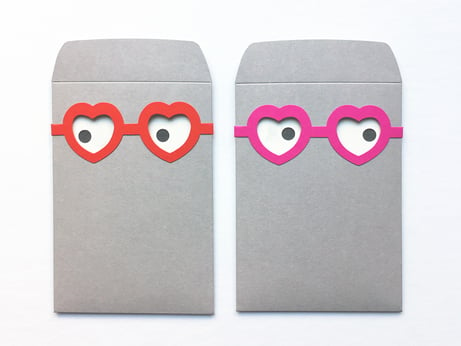 2 x Happy Heart Cards
