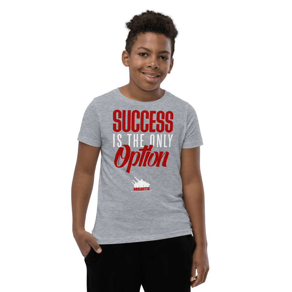 Image of KIDS GOALGETTA  GREY SUCCESS IS THE ONLY OPTION SHIRT