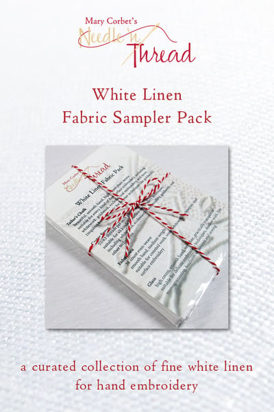 Image of White Linen Fabric Sampler Pack