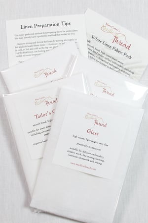 Image of White Linen Fabric Sampler Pack