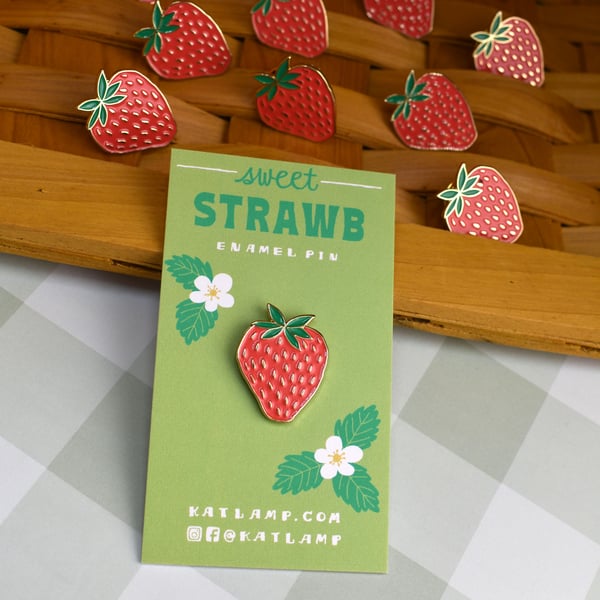 Image of Sweet Strawb Enamel Pin