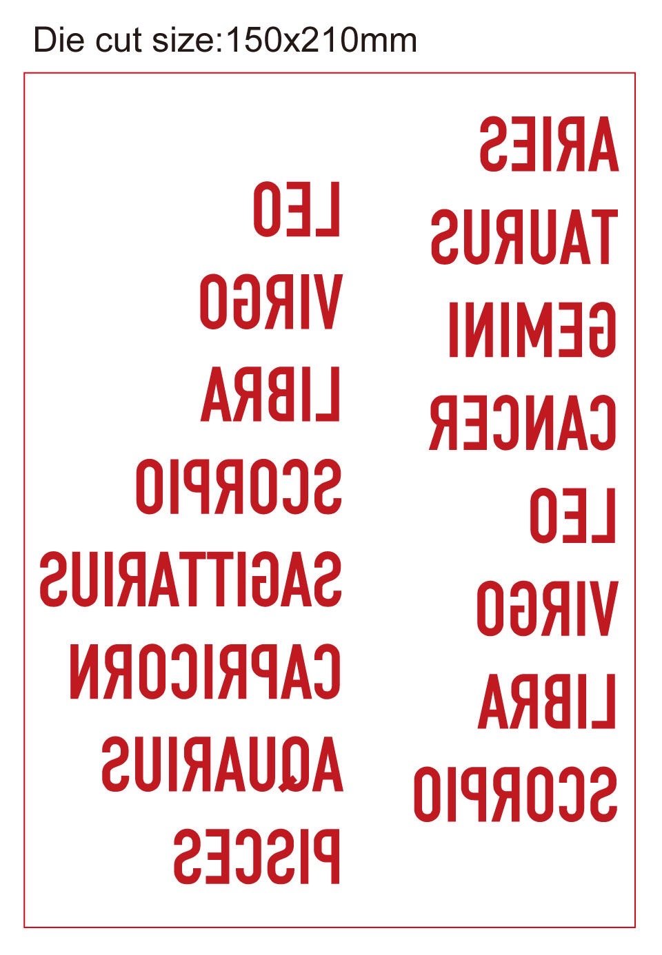 T.O.T star sign tat (Available in red or black)