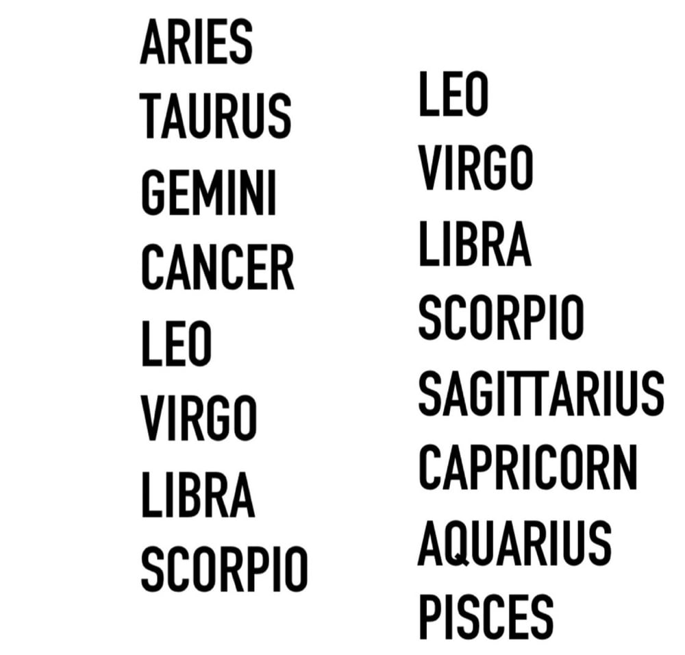 T.O.T star sign tat (Available in red or black)