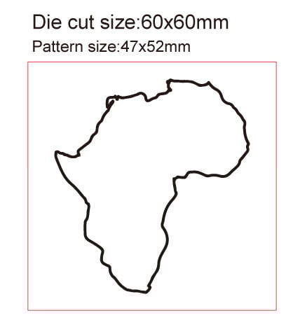 T.O.T African continent tattoo (Available in red or black)