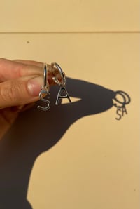 Image 1 of Alphabet Charm Hoops