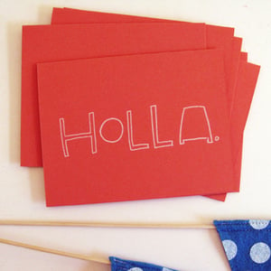 Image of holla gocco card, available in 5 colors