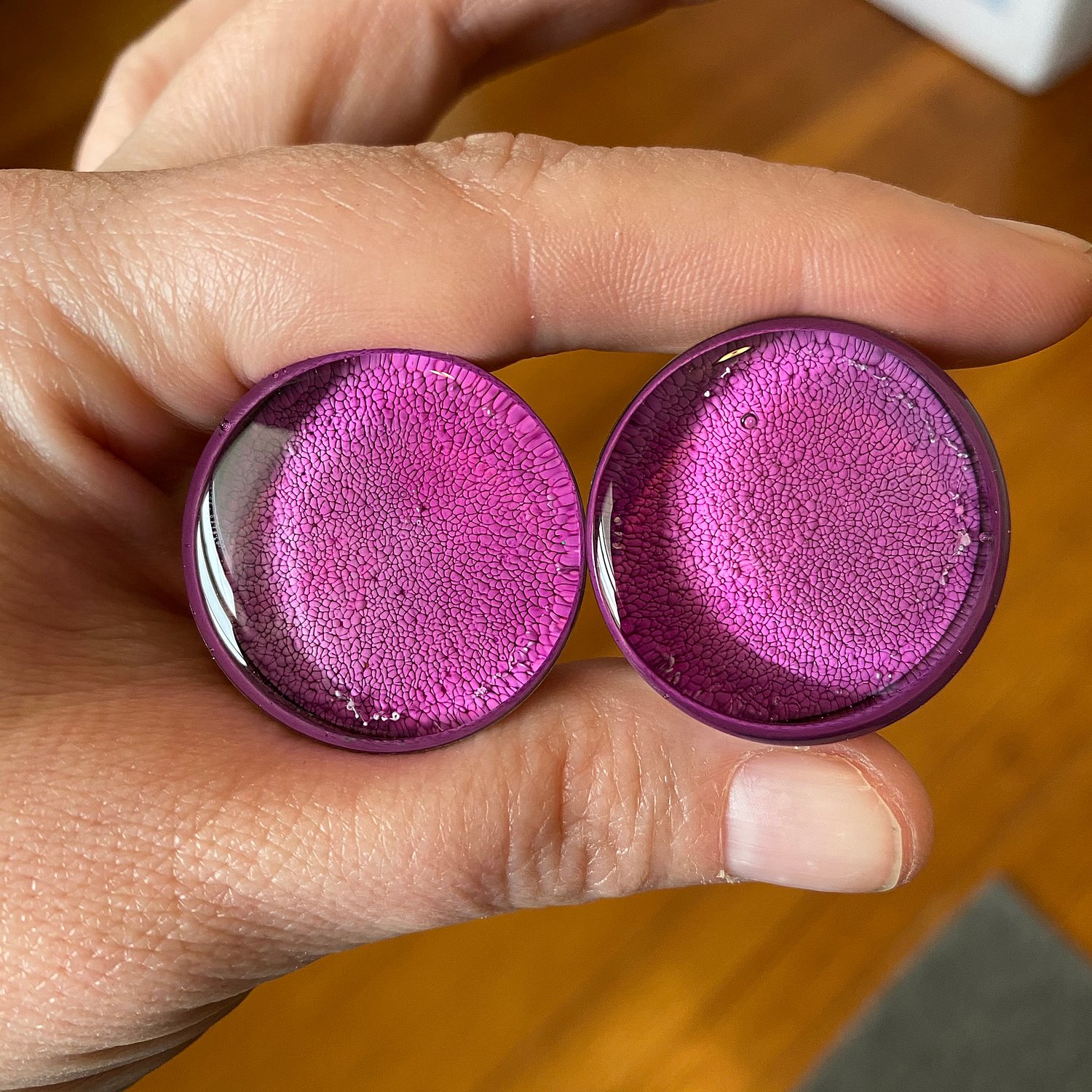 Image of 1 1/8 Pink/Purple Inky Plugs