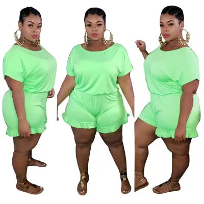 Plus Size Shorts Jumpsuit 