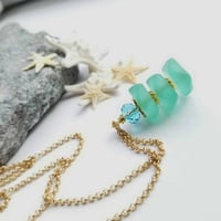 Image 5 of Chunky Sea Glass Pendant - Emerald