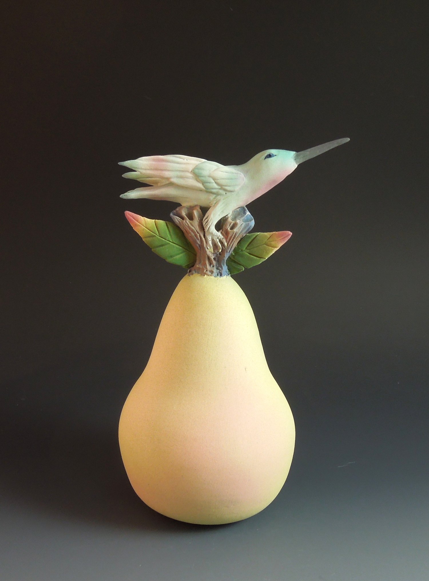 Image of Hummingbird on a Pear