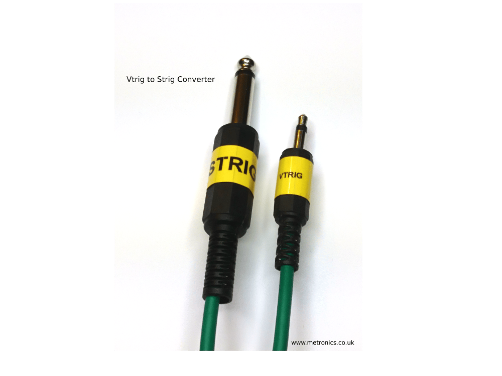 V-Trig (3.5mm Jack) to S-Trig (6.35mm Jack) Converter Cable TAP TEMPO DELAY