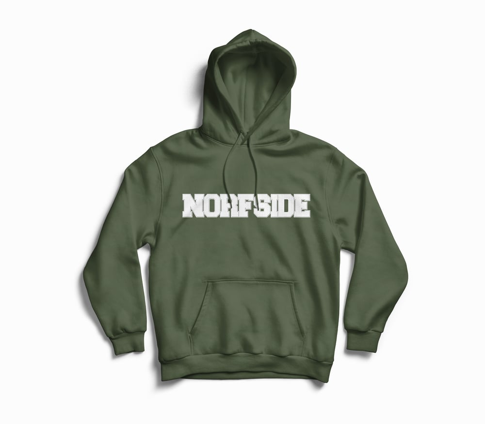 Image of Military Green Chenille Patch Hoodie