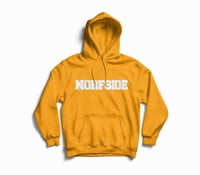 Gold "NORFSIDE"  Chenille Patch Hoodie