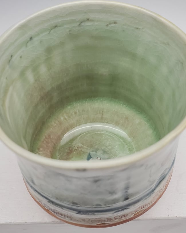 Tiara Lattice Salt Fired Tea Tumbler