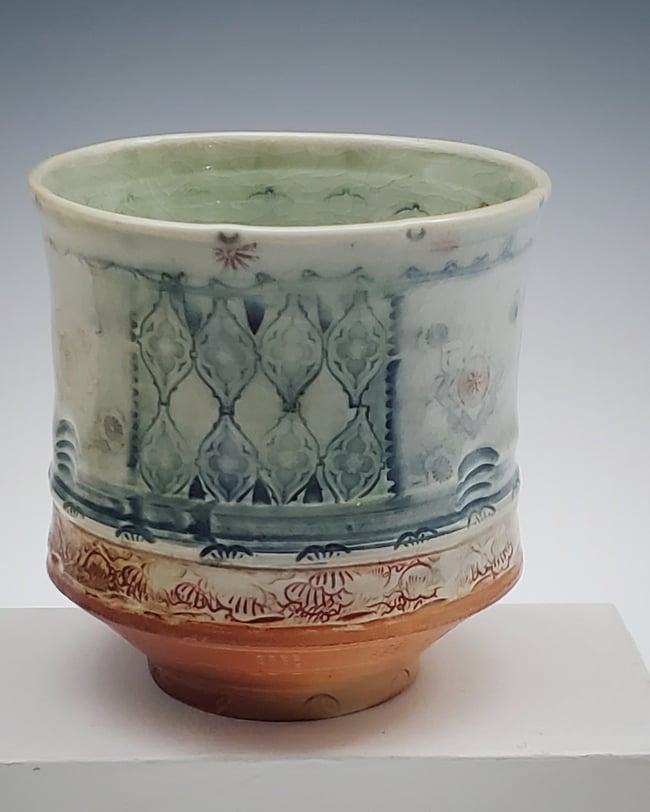 Tiara Lattice Salt Fired Tea Tumbler