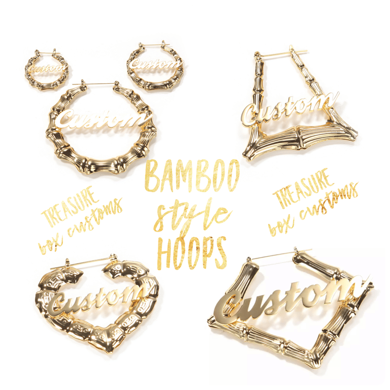 Bamboo Hoop Earrings