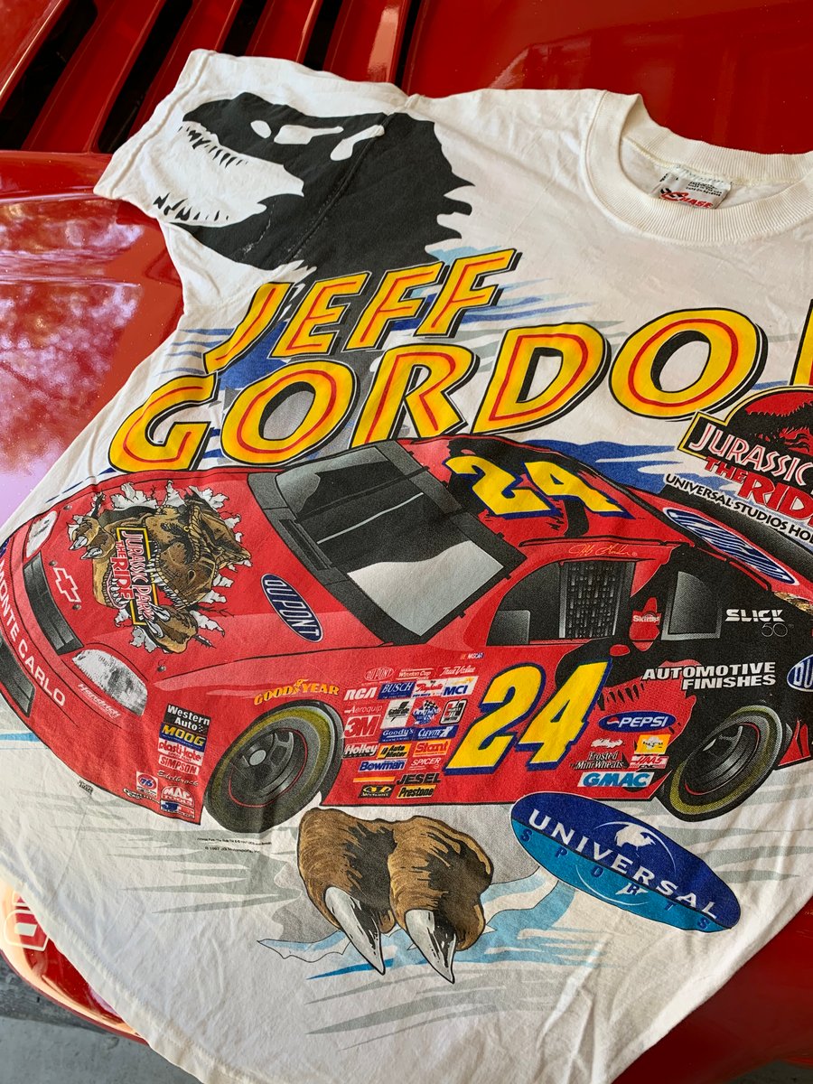 □激レア□90s USA製 NASCAR JURASSIC PARK THE RIDE JEFF GORDON 映画
