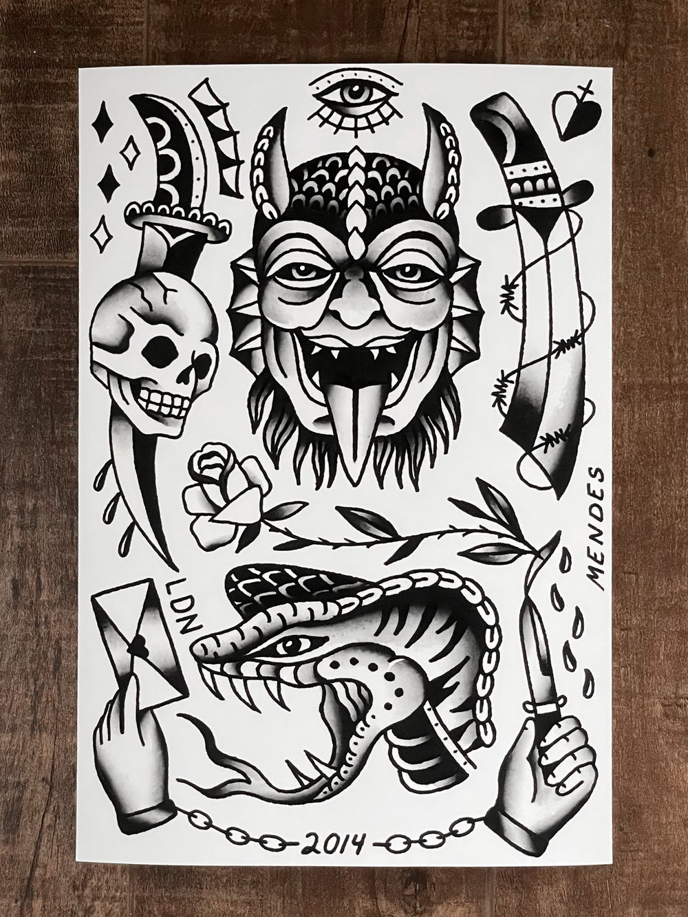 Demon Flash, Print (7.5x11)