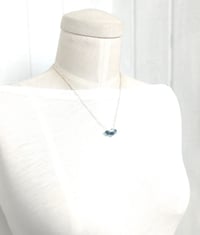 Image 3 of Denim Glass Necklace Sterling Silver