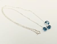 Image 4 of Denim Glass Necklace Sterling Silver