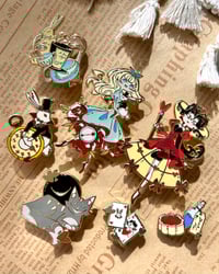 Image 1 of Alice in Wonderland themed enamel pins!