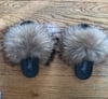 FOX FUR SLIDES