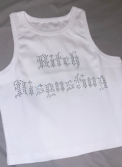 Image of Bitch Disgusting White Crop Top