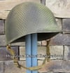 WWII M2 D-bale 517th PRCT Airborne Helmet Paratrooper Front Seam 