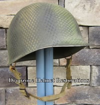 Image 1 of WWII M2 D-bale 517th PRCT Airborne Helmet Paratrooper Front Seam 