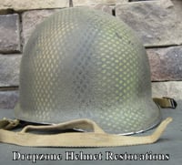 Image 3 of WWII M2 D-bale 517th PRCT Airborne Helmet Paratrooper Front Seam 