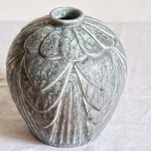 Ancien vase en grés émaillé gris circa 1900