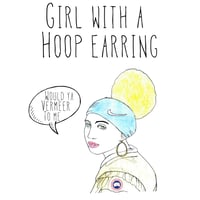 Girl with a Hoop Earring Card 