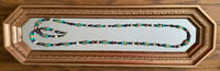 Image 2 of *FAT POP* Blue Beaded Necklace 35 or 26 inches long