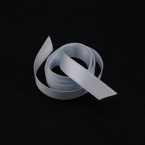 Image of 9mm pale blue silk satin ribbon