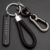 Leather Braided Rope Car Keychain 