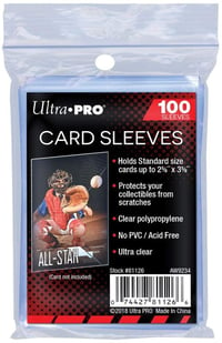 Ultra Pro Sleeves (Pack Of 100 Transparent Soft Penny Sleeves) Pokemon, MTG Size