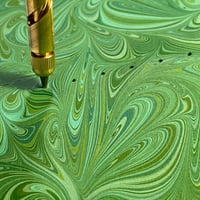 Image 4 of Marbled Notebook Green Swirls Collection