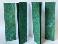 Image 2 of Marbled Notebook Green Swirls Collection